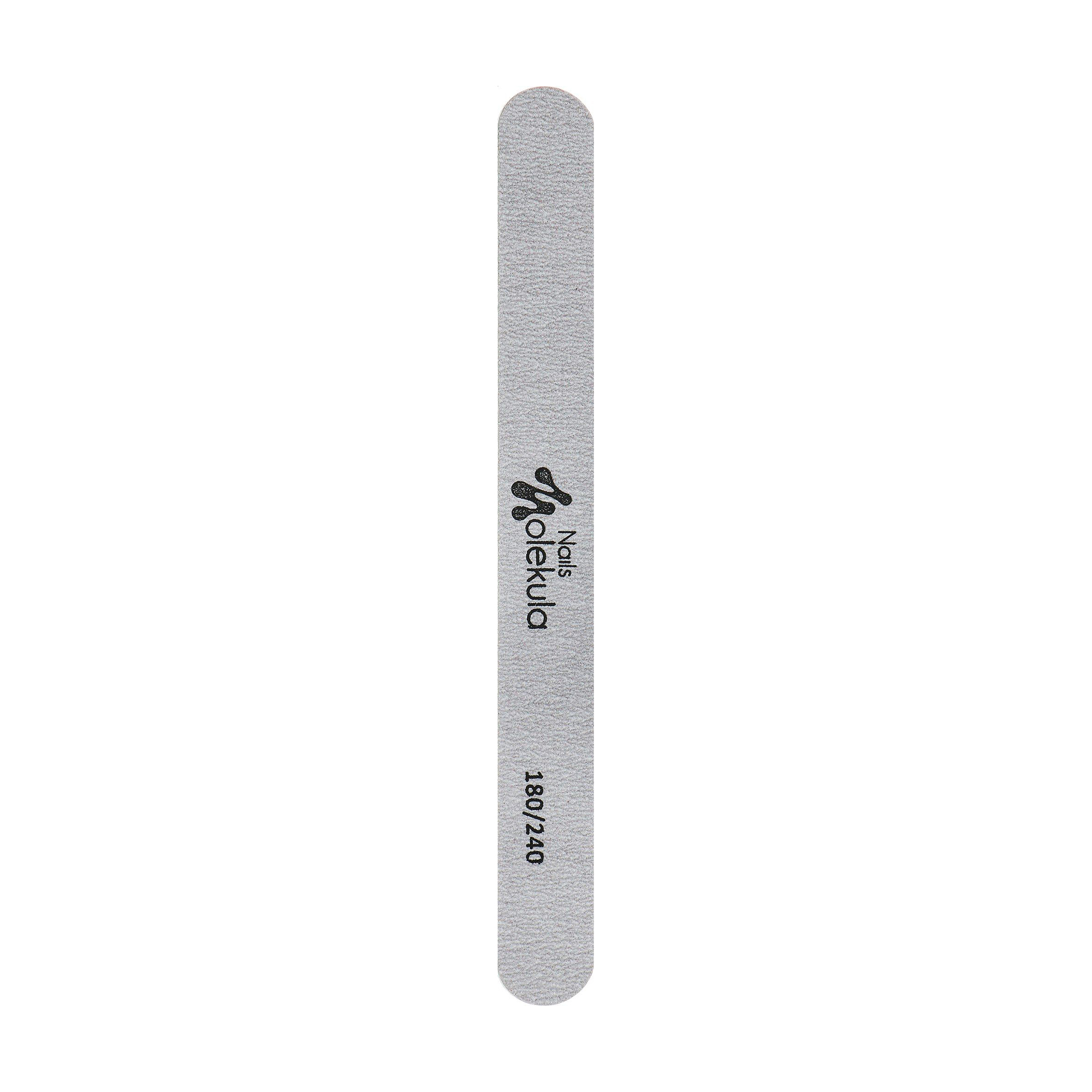 Пилка для нігтів Nails Molekula Professional М-65 Ультратонка, сіра, 180/240 грит